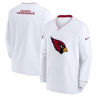 Arizona Cardinals Nike White 2023/24 Sideline Repel V-Neck Long Sleeve Pullover Windshirt