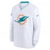 Miami Dolphins Nike Sideline V-Neck Pullover Windbreaker - White