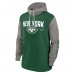 New York Jets Nike Green Fashion Color Block Pullover Hoodie