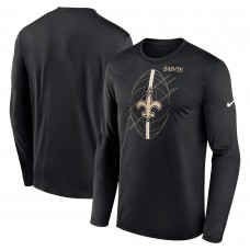 Футболка с длинным рукавом New Orleans Saints Nike Legend Icon - Black