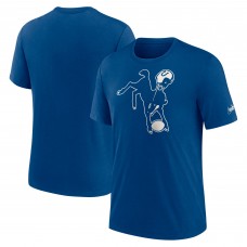 Indianapolis Colts Nike Blue Rewind Logo Tri-Blend T-Shirt