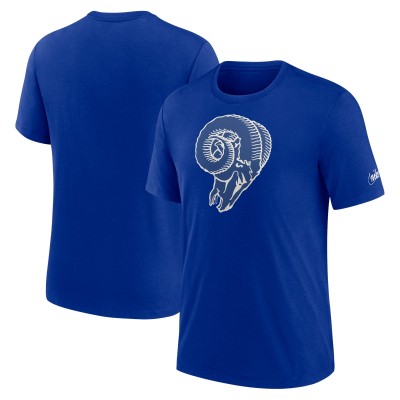 Футболка Los Angeles Rams Nike Rewind Logo Tri-Blend - Royal