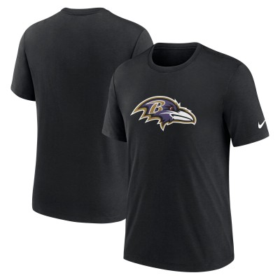 Футболка Baltimore Ravens Nike Rewind Logo Tri-Blend - Black