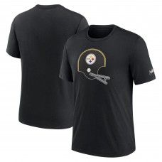 Футболка Pittsburgh Steelers Nike Rewind Logo Tri-Blend - Black