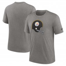 Футболка Pittsburgh Steelers Nike Rewind Logo Tri-Blend - Heather Charcoal