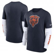 Футболка с длинным рукавом Chicago Bears Nike Slub Fashion - Heather Navy