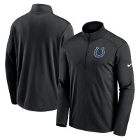 Indianapolis Colts Nike Black Agility Pacer Performance Half-Zip Top