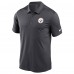 Pittsburgh Steelers Nike Anthracite Franchise Logo Performance Polo
