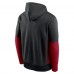 Толстовка Arizona Cardinals Nike Color Block Fleece Performance - Black