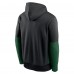 New York Jets Nike Black Color Block Fleece Performance Pullover Hoodie
