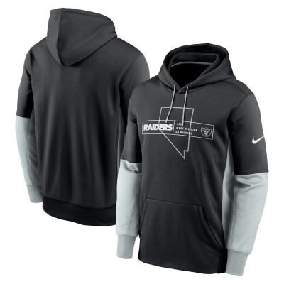 Толстовка Las Vegas Raiders Nike Color Block Fleece Performance - Black