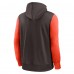 Толстовка на молнии Cleveland Browns Nike Brown Performance