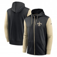 Толстовка на молнии New Orleans Saints Nike Black Performance