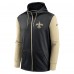 Толстовка на молнии New Orleans Saints Nike Black Performance
