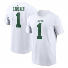 Футболка с номером Ahmad Sauce Gardner New York Jets Nike Legacy - White Футболка с номером Ahmad Sauce Gardner New York Jets Nike Legacy - White