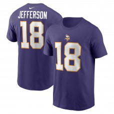 Футболка с номером Justin Jefferson Minnesota Vikings Nike Classic - Purple
