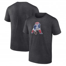 New England Patriots Charcoal Throwback Logo T-shirt