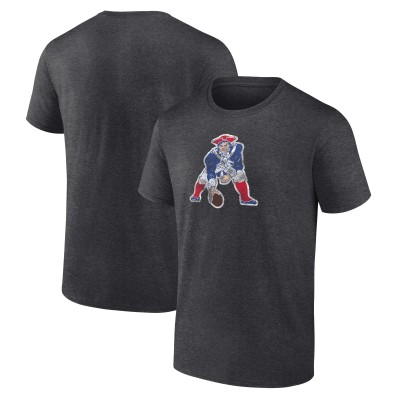 New England Patriots Charcoal Throwback Logo T-shirt