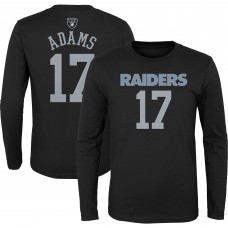 Футболка с длинным рукавом Davante Adams Las Vegas Raiders Youth Mainliner Player Name & Number - Black