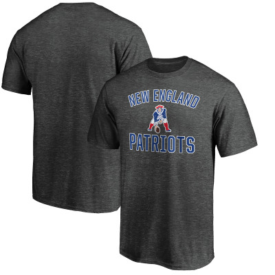 New England Patriots Fanatics Heather Charcoal Victory Arch T-Shirt