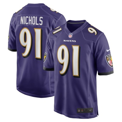 Игровая джерси Rayshad Nichols Baltimore Ravens Nike - Purple