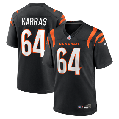 Джерси Cincinnati Bengals Ted Karras Nike Black Game