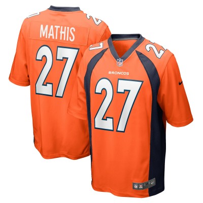 Игровая джерси Damarri Mathis Denver Broncos Nike - Orange