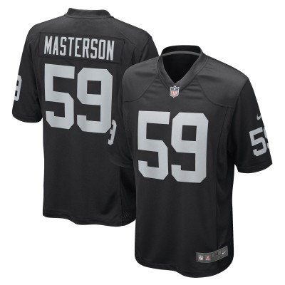 Игровая джерси Luke Masterson Las Vegas Raiders Nike Game Player - Black