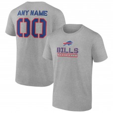 Футболка Buffalo Bills Personalized Name & Number Evanston Stencil - Heather Gray