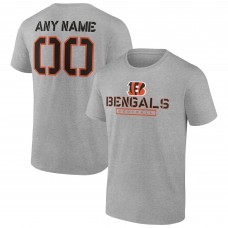 Футболка Cincinnati Bengals Personalized Name & Number Evanston Stencil - Heather Gray