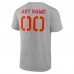 Именная футболка Kansas City Chiefs Name & Number Evanston Stencil - Heather Gray