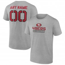 Именная футболка San Francisco 49ers Name & Number Evanston Stencil - Heather Gray