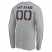 Именная футболка с длинным рукавом Baltimore Ravens Name & Number Evanston Stencil - Gray