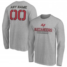 Именная футболка с длинным рукавом Tampa Bay Buccaneers Name & Number Evanston Stencil - Gray