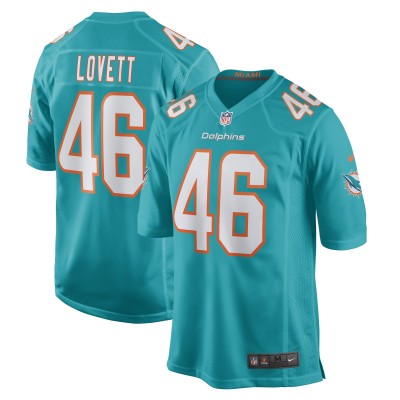 Игровая джерси John Lovett Miami Dolphins Nike - Aqua