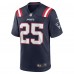 Игровая джерси Marcus Jones New England Patriots Nike - Navy