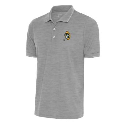 Поло Green Bay Packers Antigua Team Logo Throwback Affluent - Heather Gray