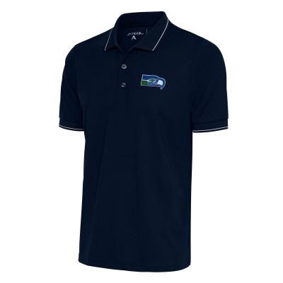Поло Seattle Seahawks Antigua Team Logo Throwback Affluent - Navy
