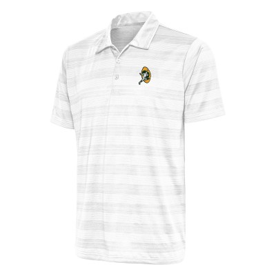 Green Bay Packers Antigua White Team Logo Throwback Compass Polo