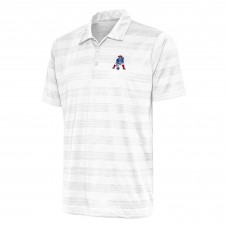 New England Patriots Antigua White Team Logo Throwback Compass Polo