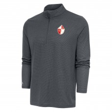 Кофта на короткой молнии San Francisco 49ers Antigua Team Logo Throwback - Heather Charcoal