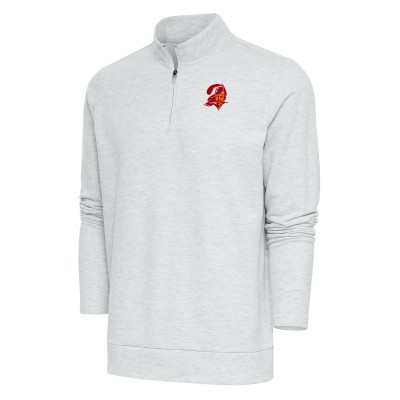 Кофта на короткой молнии Tampa Bay Buccaneers Antigua Team Logo Throwback Gambit - Heather Gray