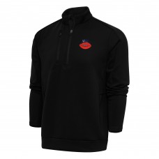 Кофта с длинным рукавом на короткой молнии Chicago Bears Antigua Team Logo Throwback Generation- Black