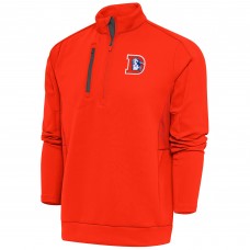 Кофта с длинным рукавом на короткой молнии Denver Broncos Antigua Team Logo Throwback Generation- Orange