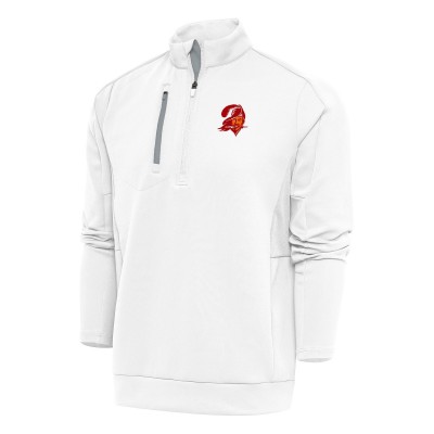 Кофта с длинным рукавом на короткой молнии Tampa Bay Buccaneers Antigua Team Logo Throwback Generation- White