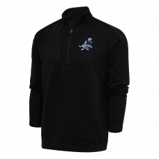 Кофта с длинным рукавом на короткой молнии Dallas Cowboys Antigua Team Logo Throwback Generation- Black