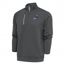Кофта с длинным рукавом на короткой молнии Dallas Cowboys Antigua Team Logo Throwback Generation- Charcoal