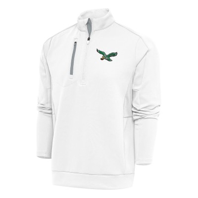 Кофта на короткой молнии Philadelphia Eagles Antigua Team Logo Throwback Generation - White