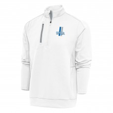 Кофта с длинным рукавом на короткой молнии Detroit Lions Antigua Team Logo Throwback Generation- White