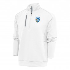 Кофта на короткой молнии Los Angeles Chargers Antigua Team Logo Throwback Generation - White